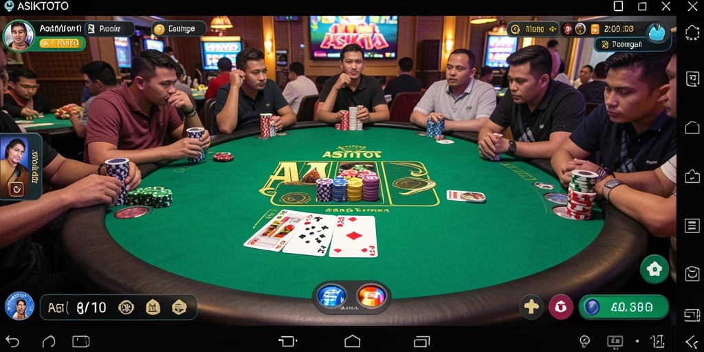 Tampilan gameplay menarik di ASIKTOTO yang membuat poker semakin seru.