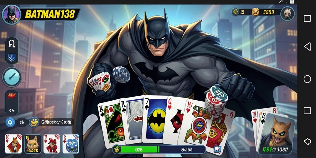 Screenshot gameplay Gaple dari BATMAN138 dengan tampilan yang menarik.