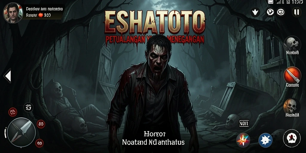 Tampilan menyeramkan dari gameplay ESHATOTO dengan suasana yang mencekam.