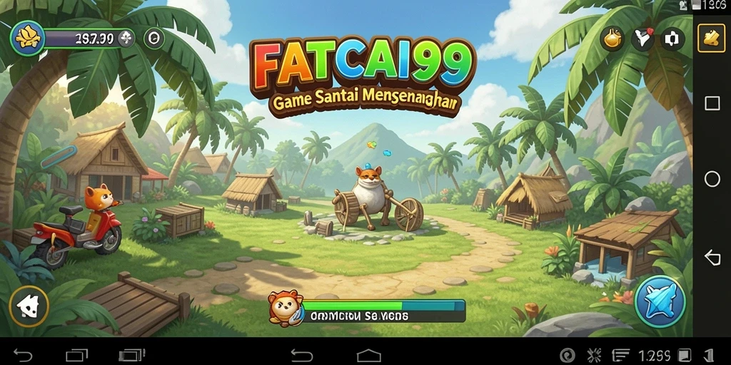 Tampilan gameplay seru di FATCAI99 dengan karakter-karakter lucu.
