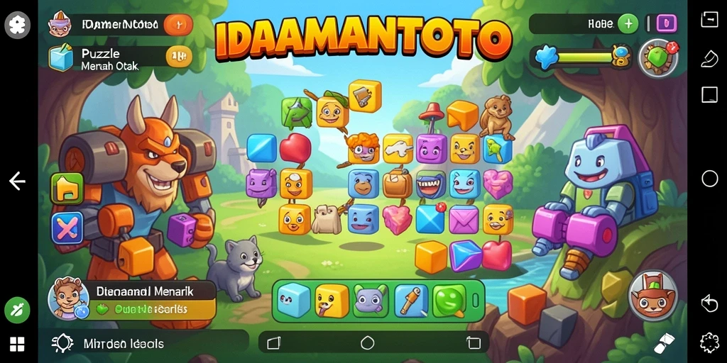 Screenshot gameplay IDAMANTOTO dengan tantangan Puzzle menarik.