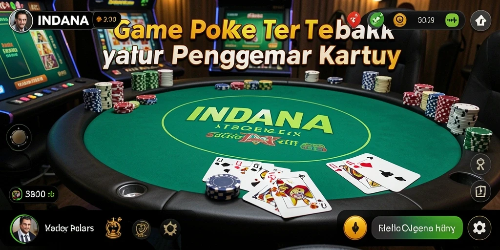 Tampilan gameplay seru INDAAA dalam aksi Poker.