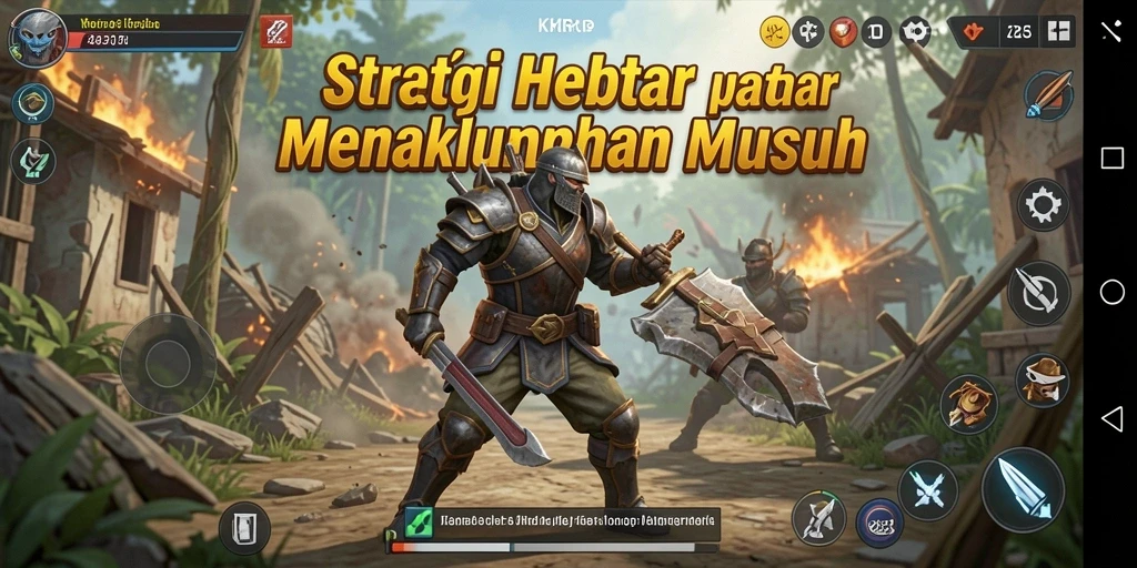 Tampilan gameplay KKRP menampilkan pertempuran strategis yang mendebarkan.