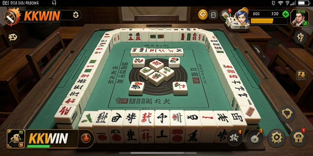 Tampilan gameplay Mahjong yang menantang di KKWIN.