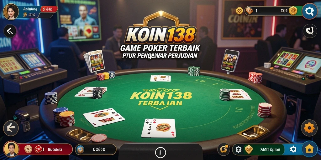 Tampilan gameplay Poker di KOIN138 yang seru dan mendebarkan.