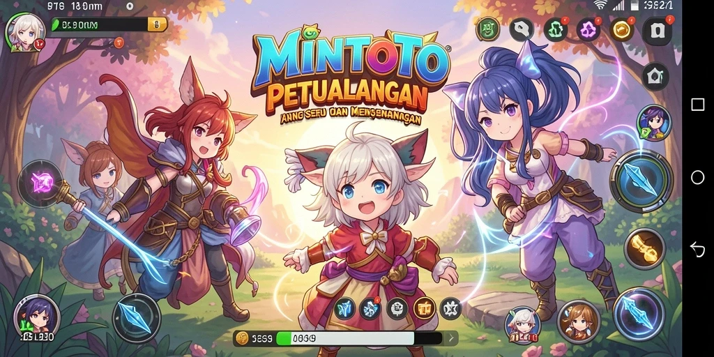 Tampilan gameplay <strong>MINTOTO</strong> yang memukau penuh aksi dan petualangan.