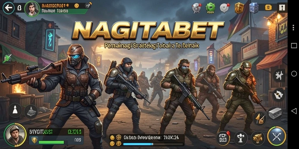 Tangkapan layar menunjukkan aksi strategi dalam NAGITABET dengan grafis menarik.