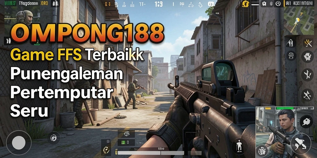 Gameplay seru OMPONG188 dengan pertempuran FPS yang intens.