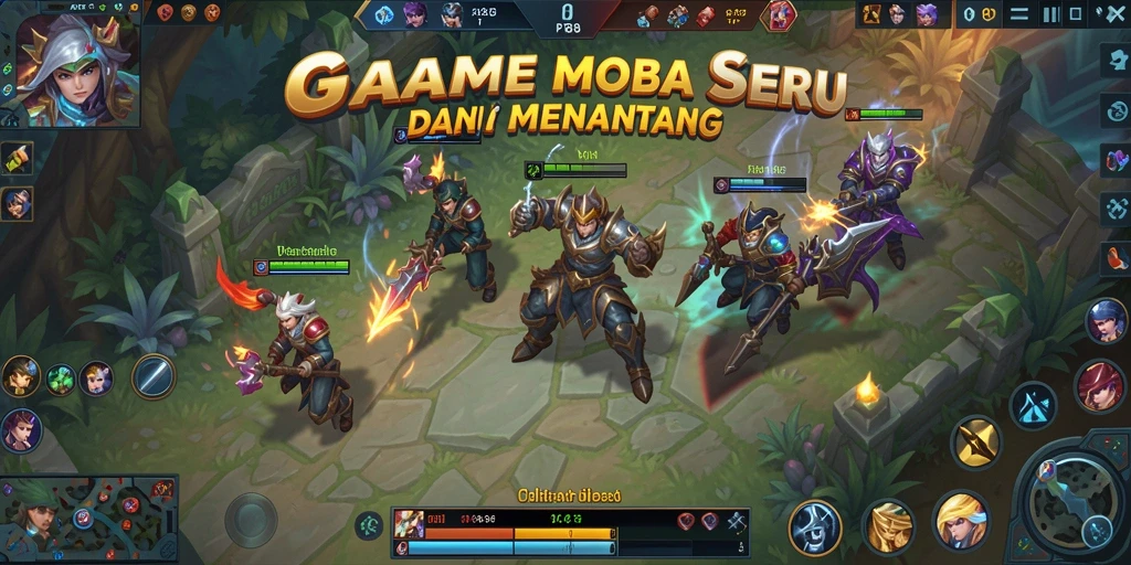 Tampilan action-packed dalam gameplay MOBA PT89 yang seru.