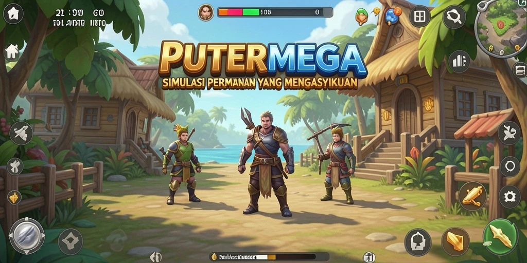 Tampilan gameplay PUTERMEGA dengan desain interaktif dan menarik.