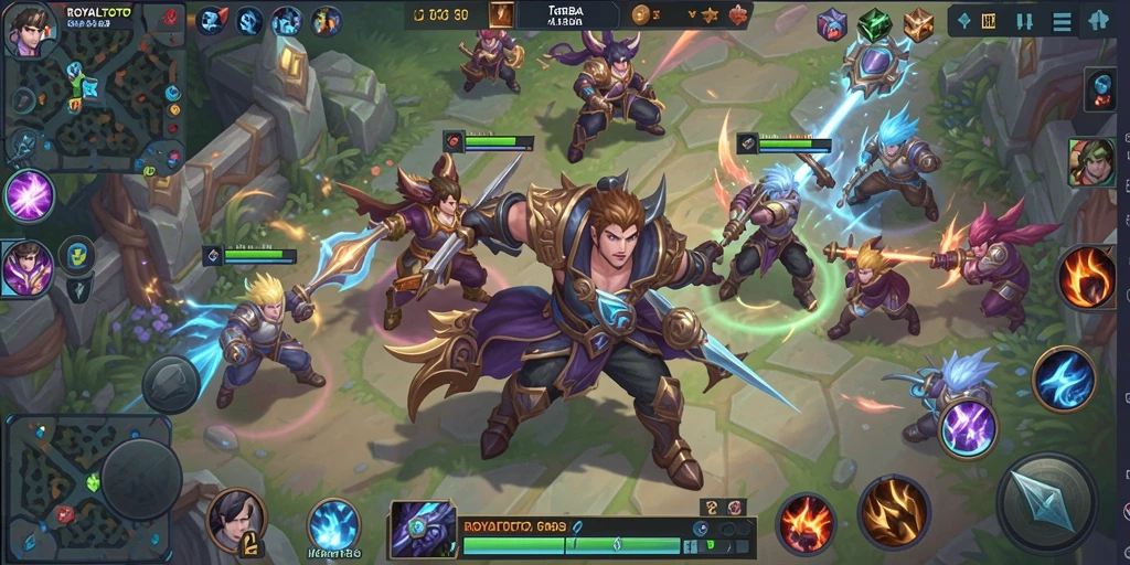 Tampilan gameplay seru dan strategis dalam ROYALTOTO.