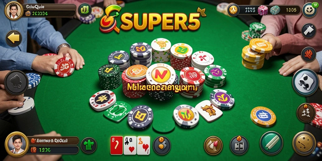 Tampilan gameplay SUPER5 dalam aksi QiuQiu yang seru.