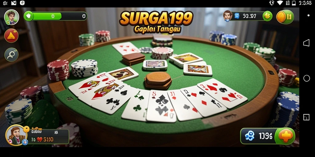 Tampilan gameplay Gaple yang menarik dalam SURGA19.