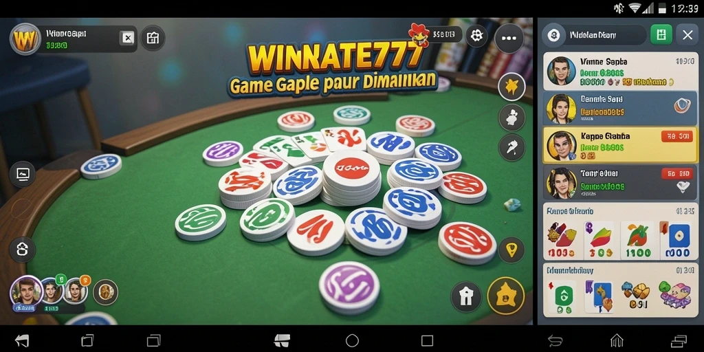 Tampilan gameplay seru Gaple di WINRATE777 yang penuh strategi.