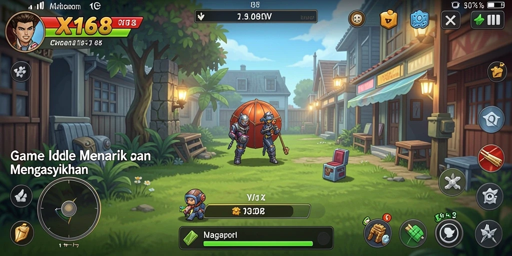 Tampilan gameplay X168 yang memikat dari genre Idle.